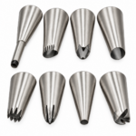 Set 8 piese duiuri și șprițuri din inox pentru ornat torturi și prăjituri