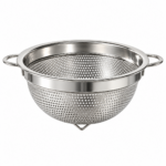 Strecurătoare din oțel inoxidabil cu mânere – model microperforat, diametru 21 cm