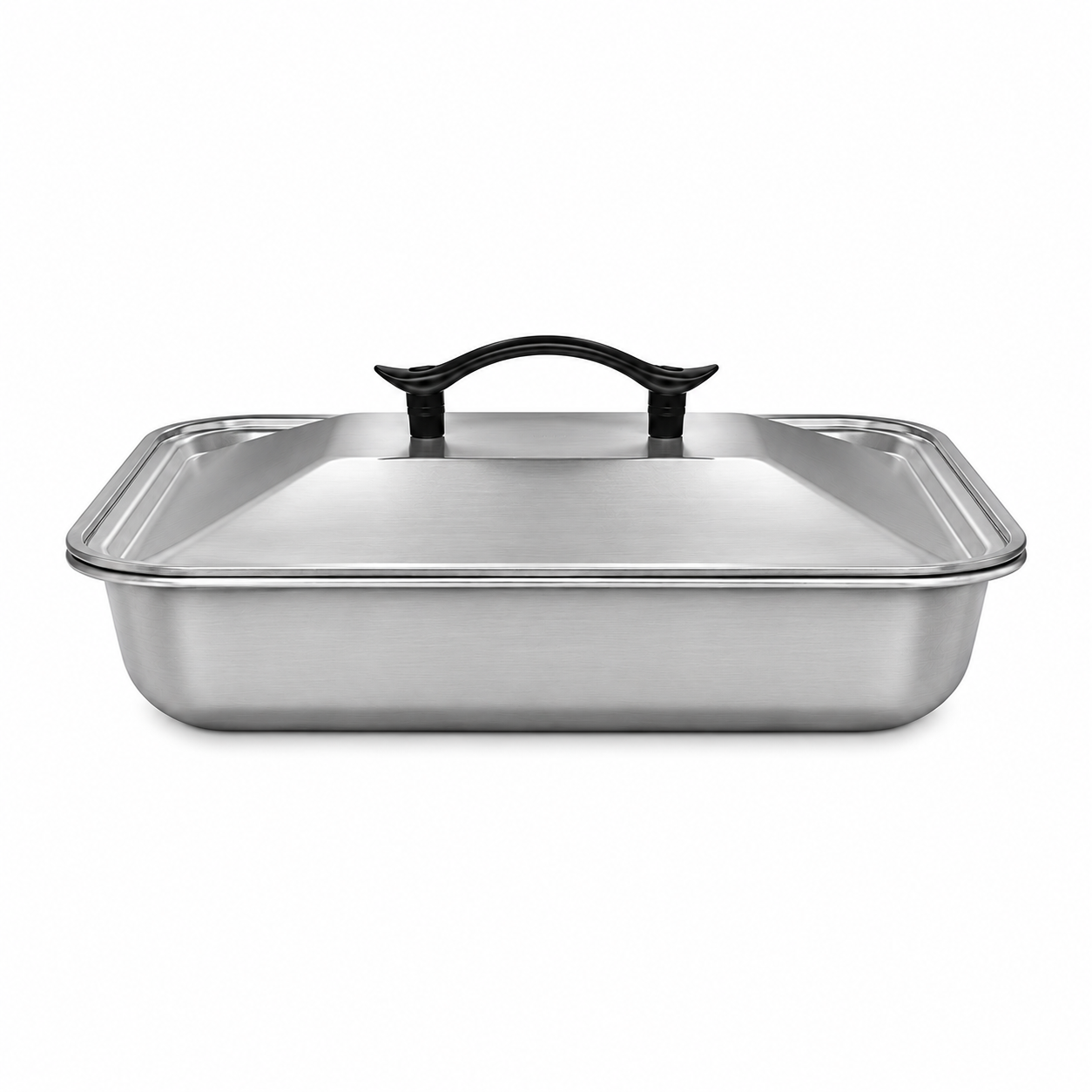 tava-inox-36x27 Tavă inox pentru fripturi, legume, prăjituri și preparate la cuptor, diverse dimensiuni - imagine 1