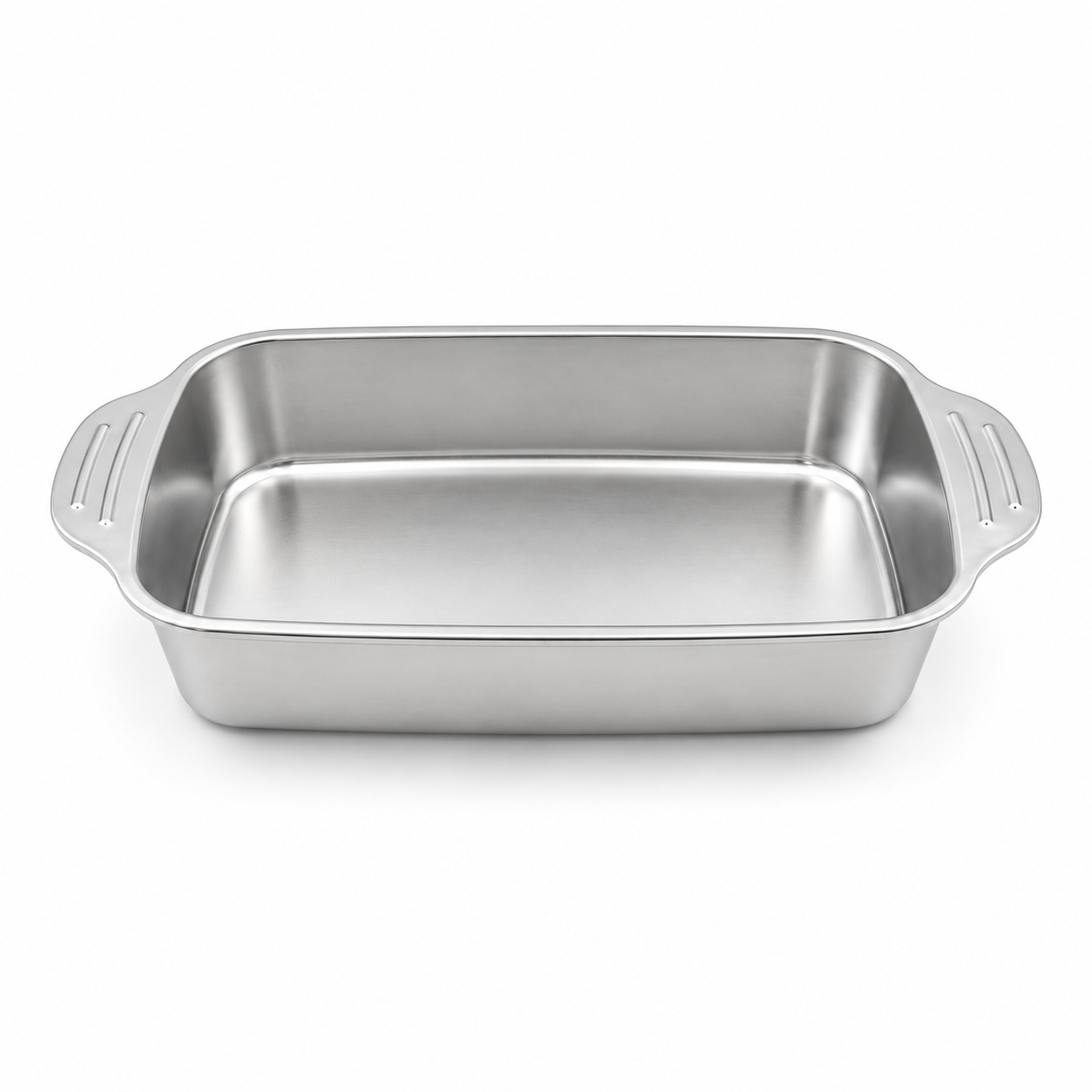 tava-inox-adancime-6cm Tavă dreptunghiulară metalică pentru copt, cu mânere laterale, diverse dimensiuni - imagine 1
